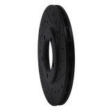 R1 79-83 Toyota Pickup Front Right Drilled & Slotted Black Brake Rotor