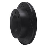 R1 99-20 Chevrolet Silverado 2500 Rear Left Drilled & Slotted Black Brake Rotor