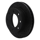 R1 99-20 Cadillac DeVille Front Right Drilled & Slotted Black Brake Rotor