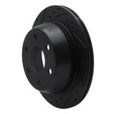 R1 99-07 Chevrolet AVALANCHE 1500 Rear Left Drilled & Slotted Black Brake Rotor