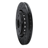 R1 15-25 Acura MDX Front Left Drilled & Slotted Black Brake Rotor