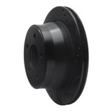 R1 97-05 Chevrolet S10 Rear Right Drilled & Slotted Black Brake Rotor