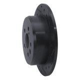 R1 94-95 Toyota Celica Rear Right Drilled & Slotted Black Brake Rotor