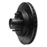 R1 91-03 Chevrolet S10 Blazer Front Left Drilled & Slotted Black Brake Rotor