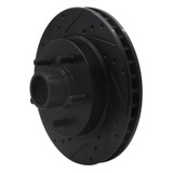 R1 88-94 Chevrolet C1500 Front Left Drilled & Slotted Black Brake Rotor
