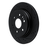 R1 19-25 Cadillac Escalade ESV Rear Right Drilled & Slotted Black Brake Rotor