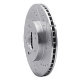 R1 91-01 Acura Integra Front Right Drilled & Slotted Silver Brake Rotor