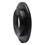 R1 91-98 Chevrolet Tracker Front Left Drilled & Slotted Black Brake Rotor