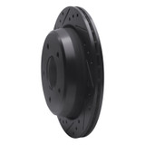 R1 94-96 Chevrolet COMMERCIAL CHASSIS Rear Left Drilled & Slotted Black Brake Rotor