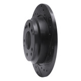 R1 99-01 Acura RL Rear Right Drilled & Slotted Black Brake Rotor