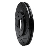 R1 97-05 Acura NSX Front Right Drilled & Slotted Black Brake Rotor