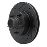 R1 70-81 Buick Electra Front Left Drilled & Slotted Black Brake Rotor