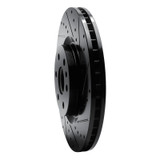 R1 10-16 Cadillac SRX Front Right Drilled & Slotted Black Brake Rotor