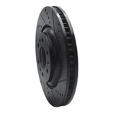 R1 04-09 Cadillac SRX Front Right Drilled & Slotted Black Brake Rotor