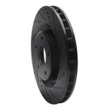 R1 05-13 Cadillac XLR Front Right Drilled & Slotted Black Brake Rotor