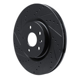 R1 13-19 Buick Regal Front Left Drilled & Slotted Black Brake Rotor