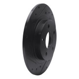 R1 98-05 Buick Park Avenue Rear Left Drilled & Slotted Black Brake Rotor