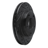 R1 77-80 Buick LeSabre Rear Right Drilled & Slotted Black Brake Rotor