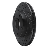 R1 77-80 Buick Electra Rear Left Drilled & Slotted Black Brake Rotor