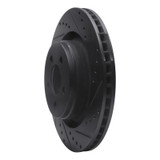 R1 11-12 Jeep Liberty Front Right Drilled & Slotted Black Brake Rotor