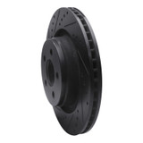R1 11-12 Jeep Liberty Front Left Drilled & Slotted Black Brake Rotor