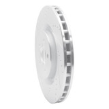 R1 07-14 Ford Mustang Front Left Drilled & Slotted Silver Brake Rotor