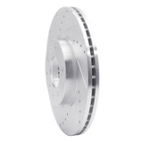 R1 06-13 Ford Fusion Front Left Drilled & Slotted Silver Brake Rotor