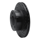 R1 80-89 American Motors Eagle Front Right Drilled & Slotted Black Brake Rotor