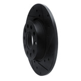 R1 15-25 Alfa Romeo Tonale Rear Right Drilled & Slotted Black Brake Rotor