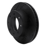 R1 09-25 Dodge Ram 2500 Front Left Drilled & Slotted Black Brake Rotor