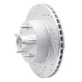 R1 68-70 Ford Falcon Front Left Drilled & Slotted Silver Brake Rotor