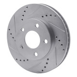 R1 97-05 Buick Regal Front Left Drilled & Slotted Silver Brake Rotor