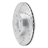 R1 90-05 Buick Skylark Front Left Drilled & Slotted Silver Brake Rotor