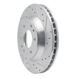 R1 02-05 Buick Rainier Front Right Drilled & Slotted Silver Brake Rotor