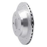 R1 84-87 Chevrolet Corvette Front Left Drilled & Slotted Silver Brake Rotor