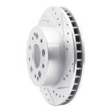 R1 63-82 Chevrolet Corvette Front/Rear Right Drilled & Slotted Silver Brake Rotor
