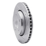 R1 07-18 Jeep Wrangler Front Right Drilled & Slotted Silver Brake Rotor