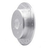 R1 93-98 Jeep Grand Wagoneer Rear Right Drilled & Slotted Silver Brake Rotor