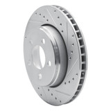 R1 07-12 Dodge Nitro Front Right Drilled & Slotted Silver Brake Rotor