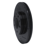 R1 03-05 Mazda 6 Front Right Drilled & Slotted Black Brake Rotor