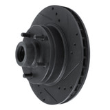 R1 73-73 Ford Country Squire Front Right Drilled & Slotted Black Brake Rotor