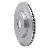 R1 05-23 Chrysler 300 Front Right Drilled & Slotted Silver Brake Rotor