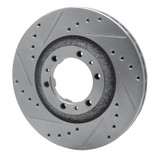 R1 92-02 Acura SLX Front Left Drilled & Slotted Silver Brake Rotor