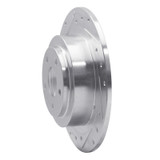 R1 00-06 Subaru Outback Rear Left Drilled & Slotted Silver Brake Rotor