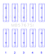 King Engine Bearings Nissan Hr15/16DE (Size +0.50mm) Main Bearing Set