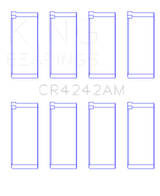King Engine Bearings Honda B16A2/B16A3 (Size +0.50mm) Connecting Rod Bearing Set