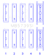King Engine Bearings Subaru Ej20/Ej22/Ej25 Housing Bore + .002 (Size +0.50mm) Main Bearing Set