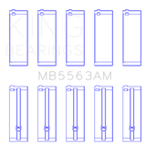 King Engine Bearings Toyota 3Y (Size +0.25mm) Main Bearing Set