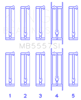 King Engine Bearings Chevrolet 121Ci/Ln2 134Ci (Size +0.25mm) Main Bearing Set