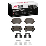 DFC 05-11 Audi TT Rear 5000 Advanced Low Metallic Brake Pads and Hardware Kit